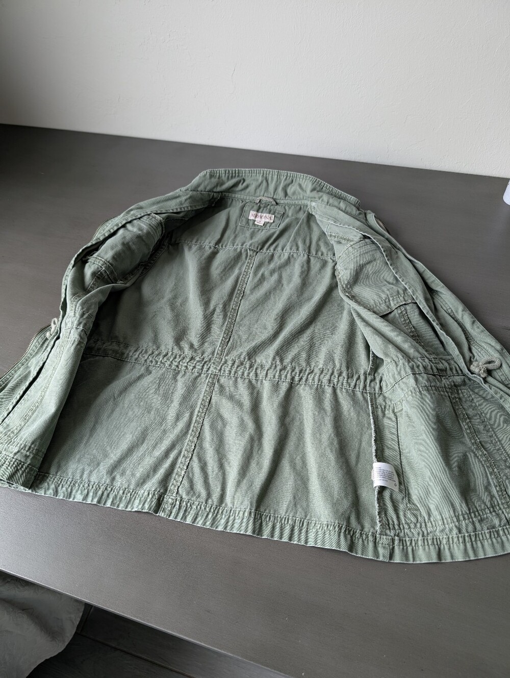 Merona Olive Green Sleeveless Utility Vest Cotton Size M Front Pockets Target - Picture 7 of 13